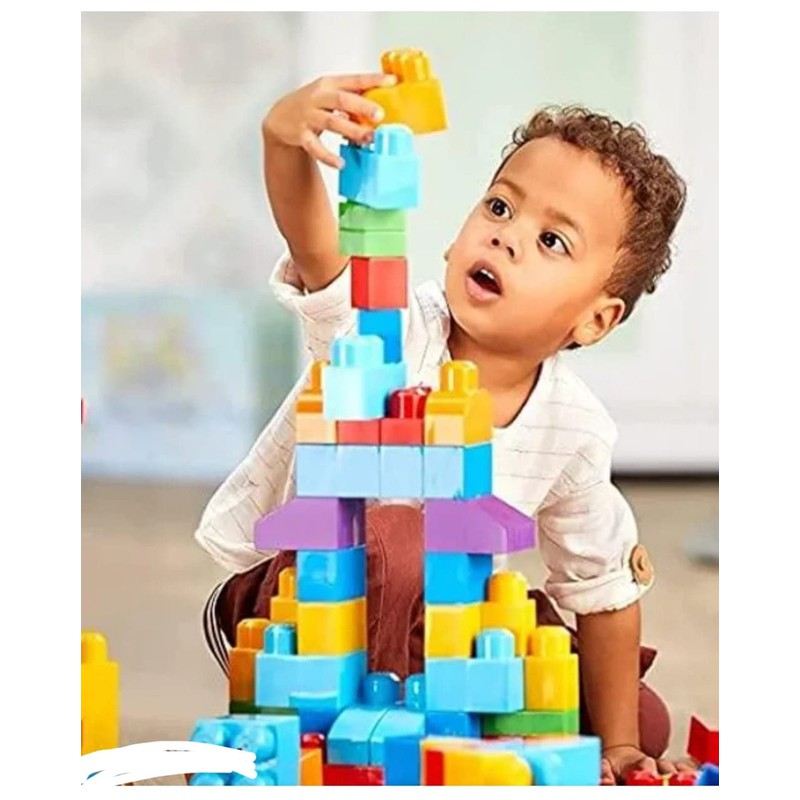 Kids 80 Pcs Big Mega Sized Blocks | Building and Construction Block Set for Children (Multicolor)