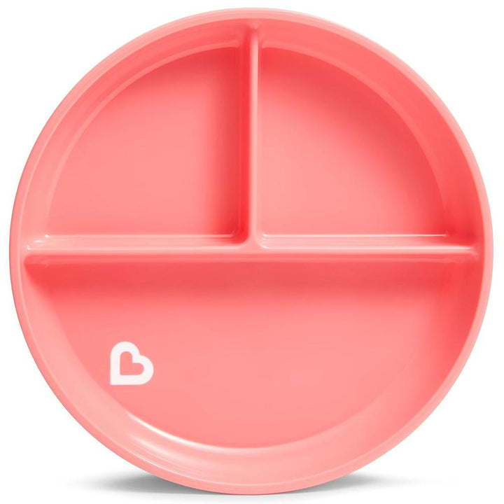 Munchkin Stay Put Suction Plate with Divider- Pack of 1 | BPA-Free Baby Feeding Plate