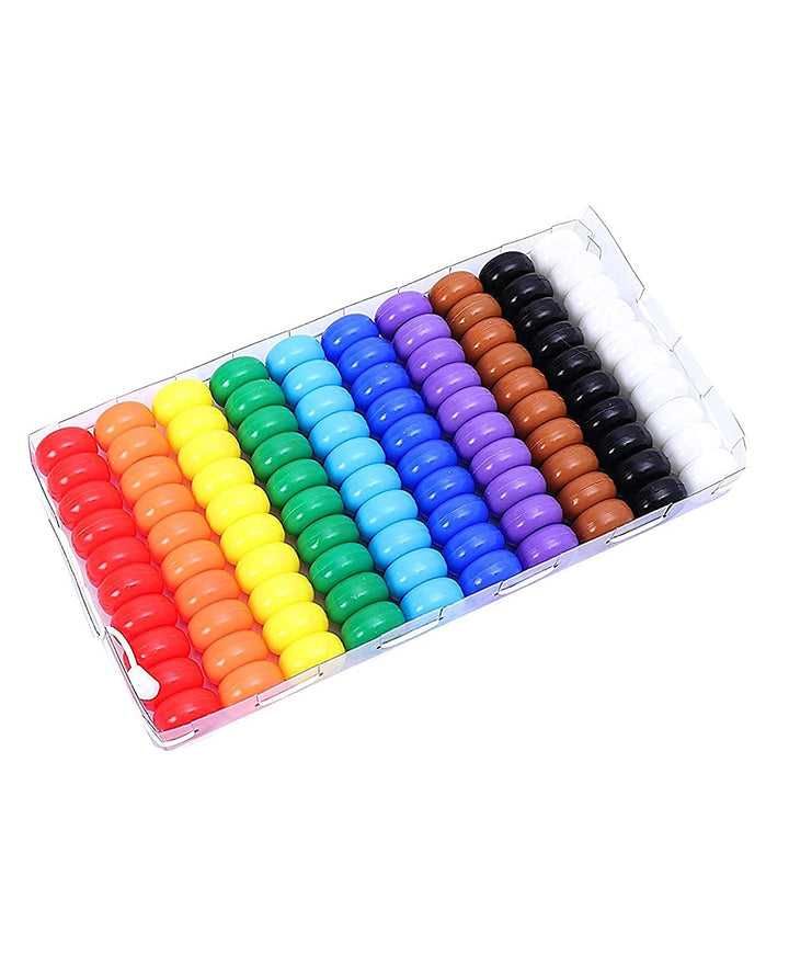Avis by Ratna Rainbow Jumbo Beads – Counting & Learning Educational Toy | 100 Beads