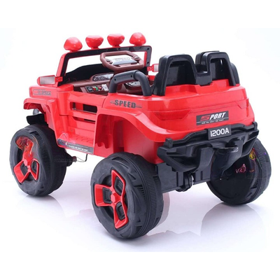 Red Ride-On | Wireless Remote, Bluetooth Mp3 Music and Rechargeable Battery Operated | Jeep A1200 4x4 (COD Not Available)