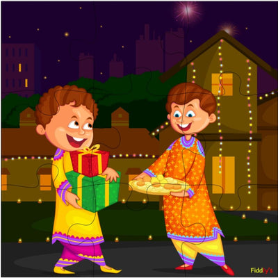 Wooden Jigsaw Puzzles  - 9 Pieces (Diwali Gift Pack of 4)