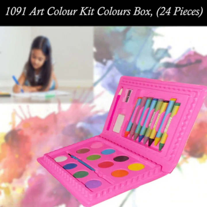 Art Supplies with Portable Art Box (24 Pieces)