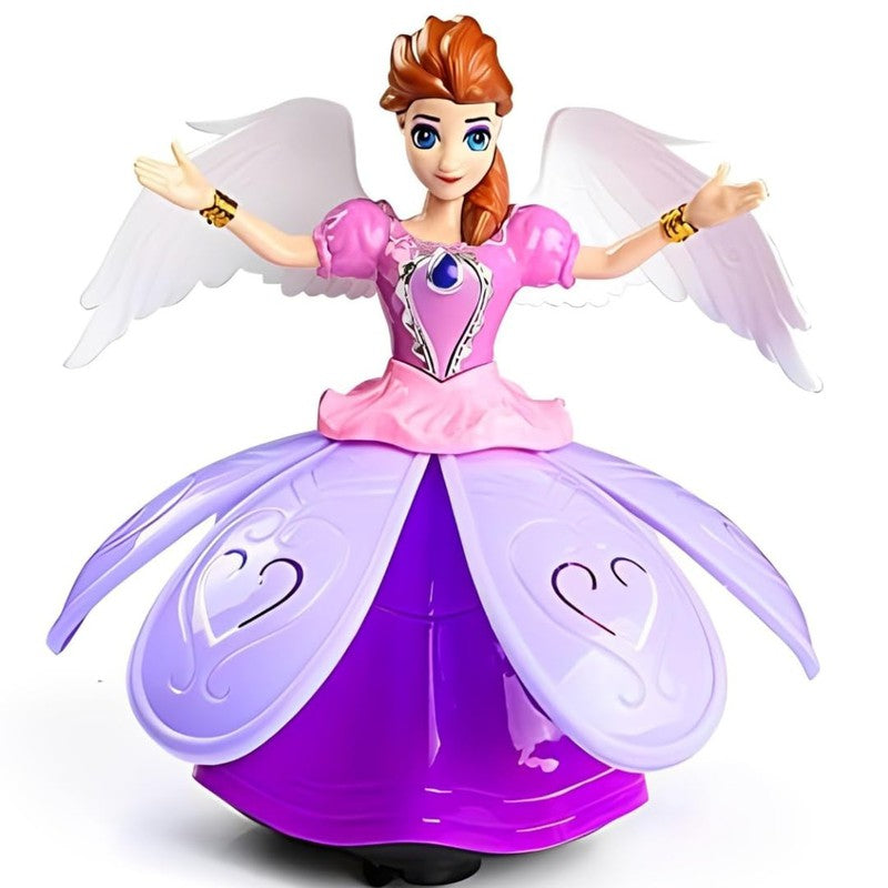 360 Degree RotatingDancing Doll Princess Musical Flashing Lights with Music Sound Toy (Pink)