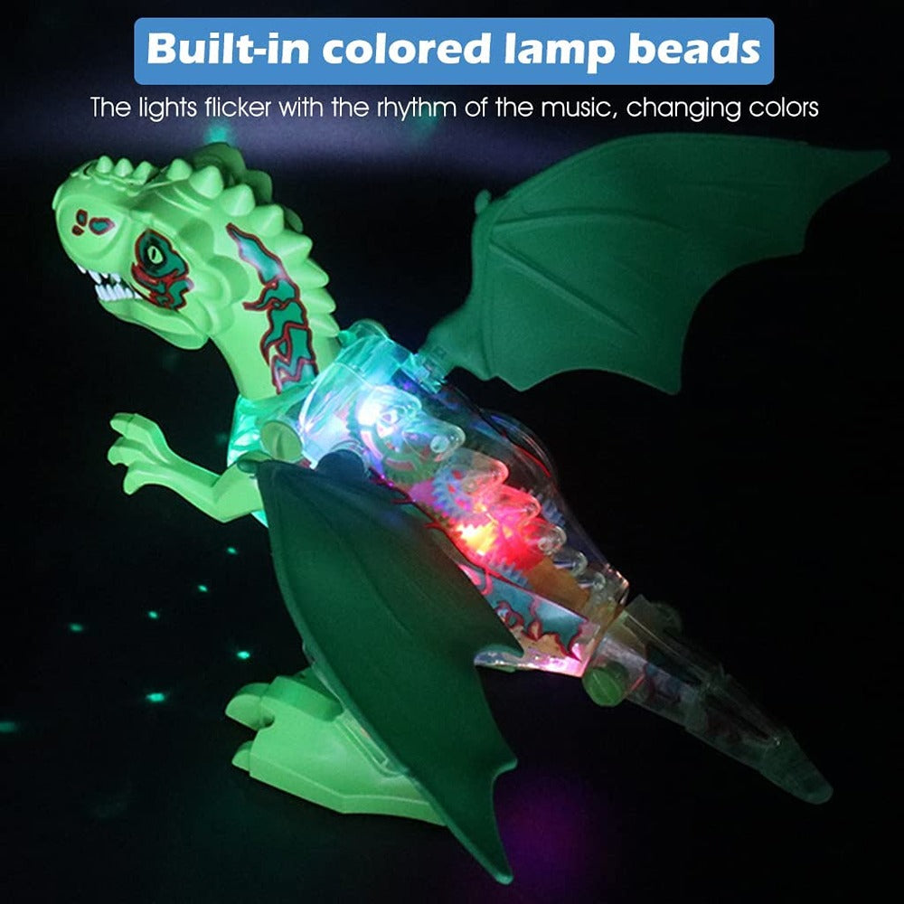 Remote Control Dinosaur with Spray Mist, Walking, Flashing Lights and Roaring Sounds