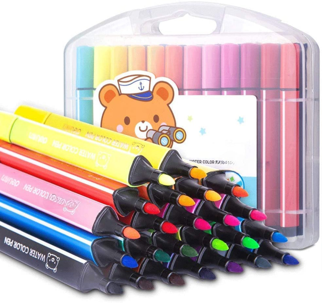 FunBlast Washable Watercolor Pens Set - 24 Watercolor Pens