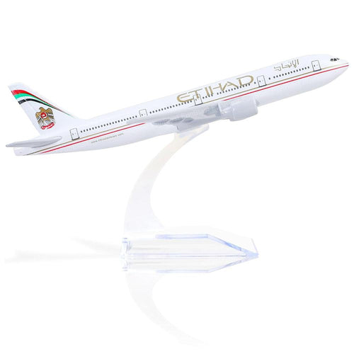 FunBlast B777 Etihad Diecast Aeroplane Model | Miniature Aircraft Display Collectible