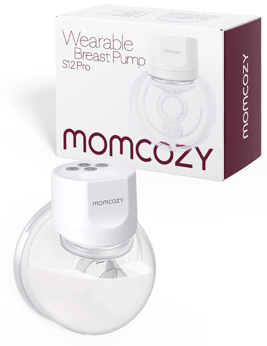 Momcozy Hands-Free Breast Pump S12 Pro | Wearable, Portable Pump with Soft Double-Sealed Flange - 24mm