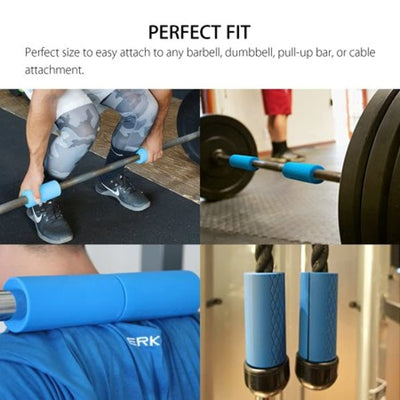 Fitfix Thick Bar Grips Turns Barbell | Dumbbell and Kettlebell Into Grip for Fat Bar Training