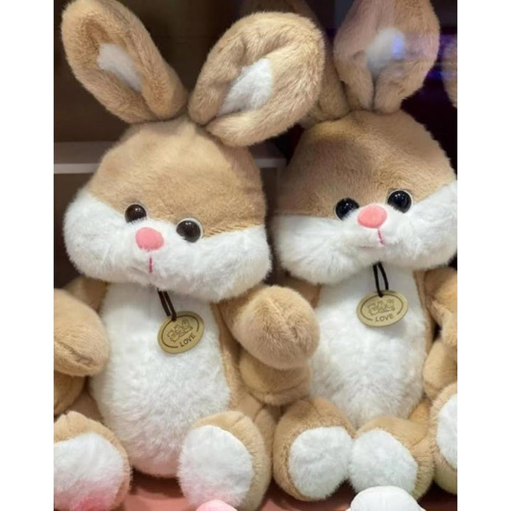 CuddleNest Plush Bunny Soft Toy - 40 cm Stuffed Animal | Beige & White