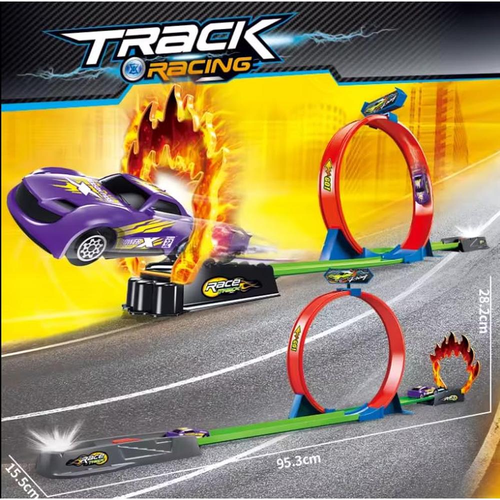 ToyBoi Max Racing Track for Kids – 360° Single Loop Stunt Track