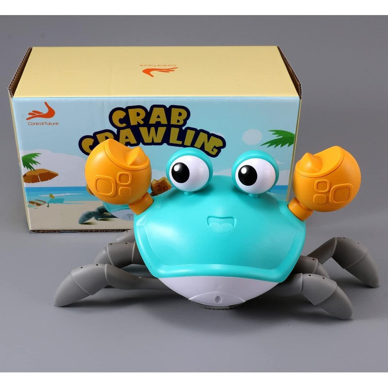 Crawling Crab Musical Toy with Automatically Avoid Obstacle (Blue)