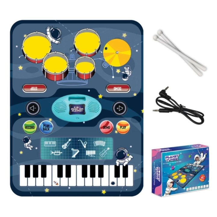 Planet Tunes 2 in 1 Musical Playmat with 8 Instrument Melodies & 24 Piano Keys (9 Months-3 Years)