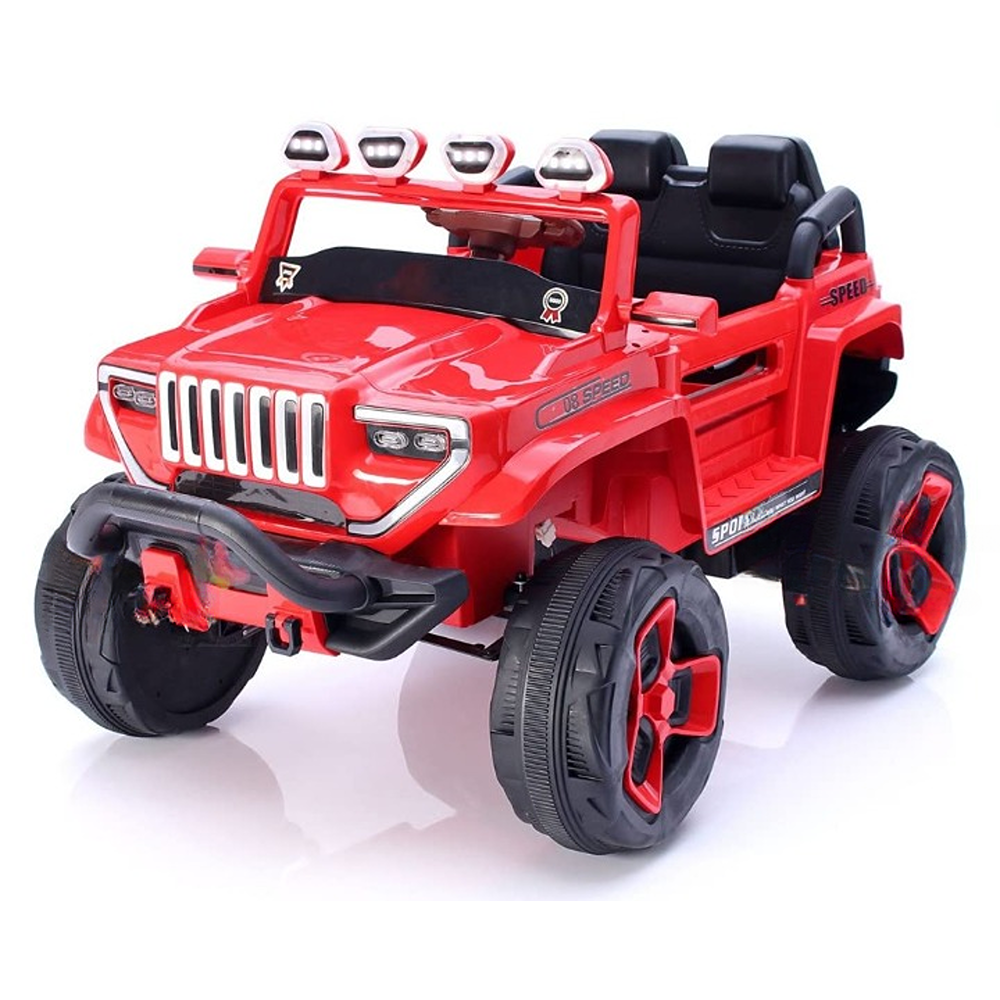 Red Ride-On | Wireless Remote, Bluetooth Mp3 Music and Rechargeable Battery Operated | Jeep A1200 4x4 (COD Not Available)