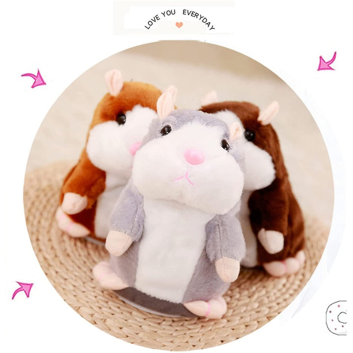 Talking Hamster Repeats What You Say (Educational Talking Toy) - Brown