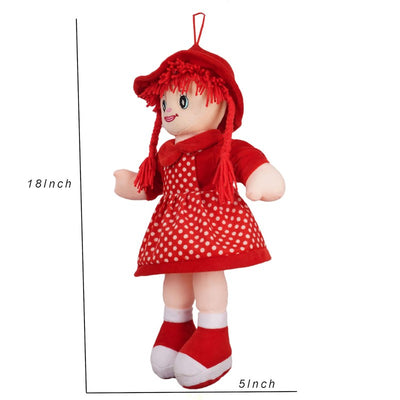 Rinky Doll Super Soft Washable Doll Soft Toy | Stuffed Soft Plush Toy Red - 45 Cm