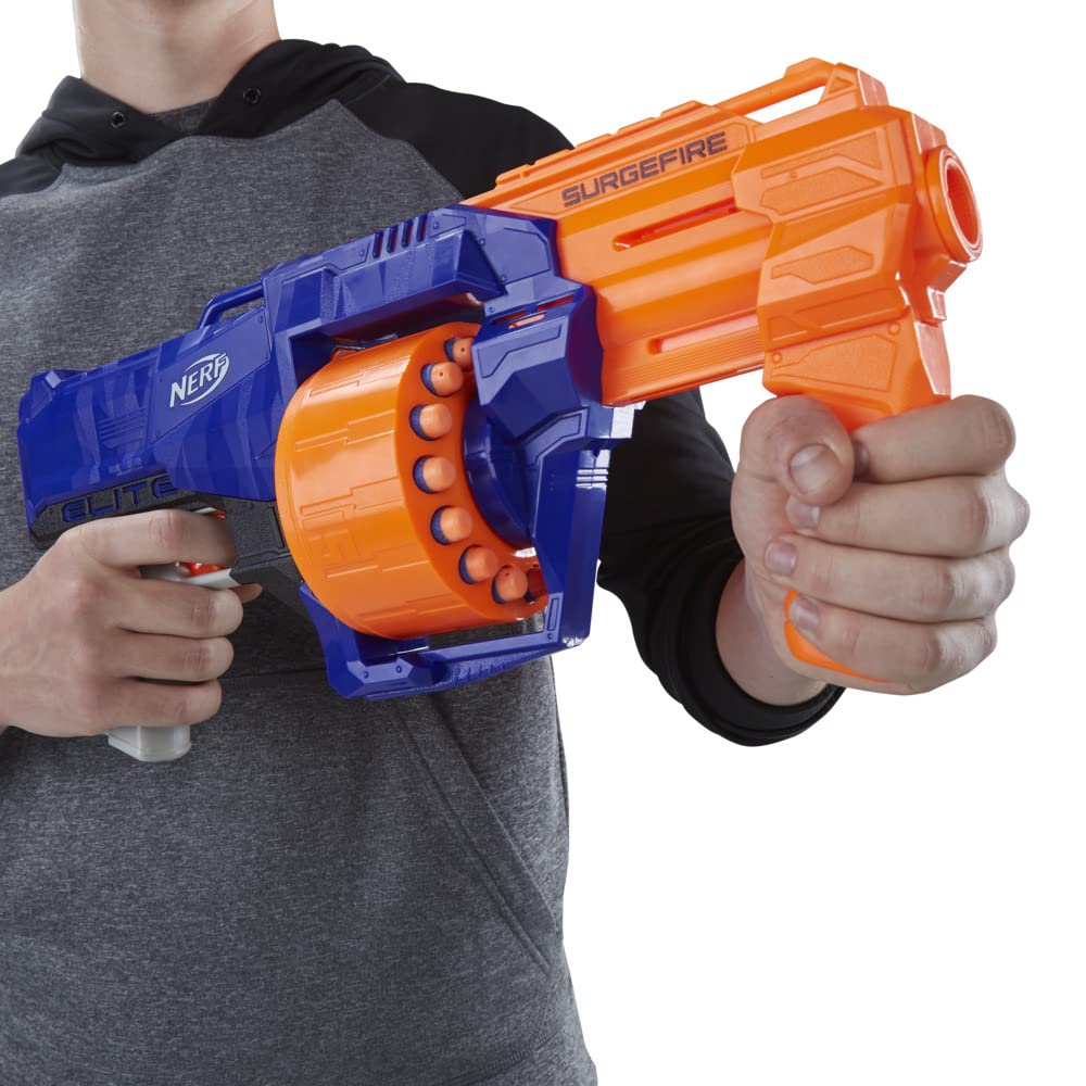 Original Nerf N-Strike Surgefire Elite Dart Blaster with 15 Darts by Hasbro