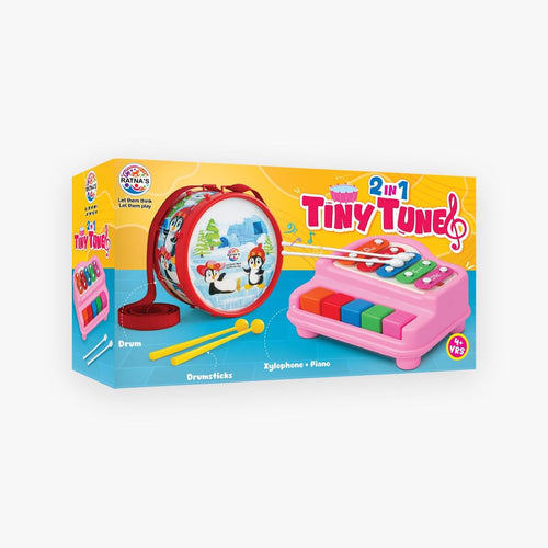Ratna's 2 in 1 Tiny Tunes Gift Set - Drum & Xylophone Set