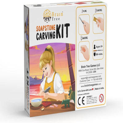 Cat Soapstone Carving Kit