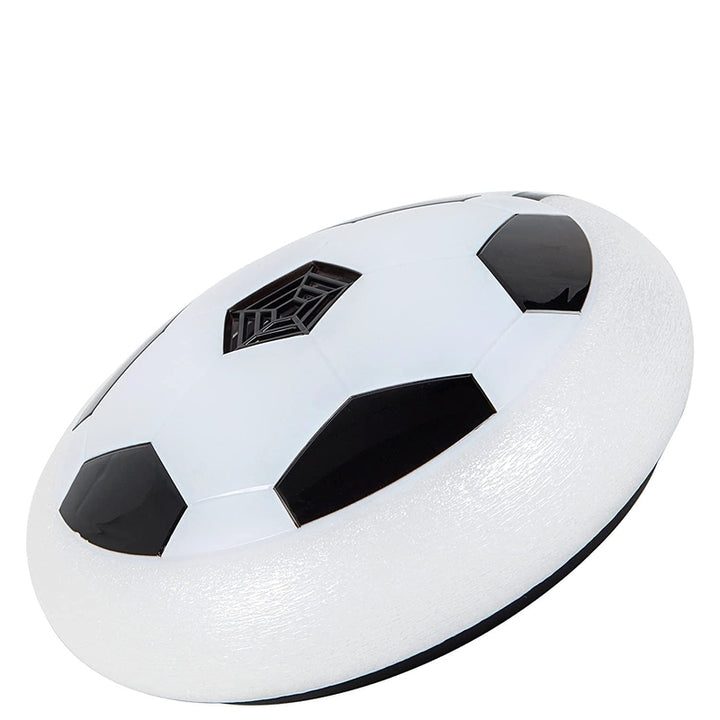 Air Power Soccer Hover Disc Toy with Foam Bumpers and Light-Up LED (White)