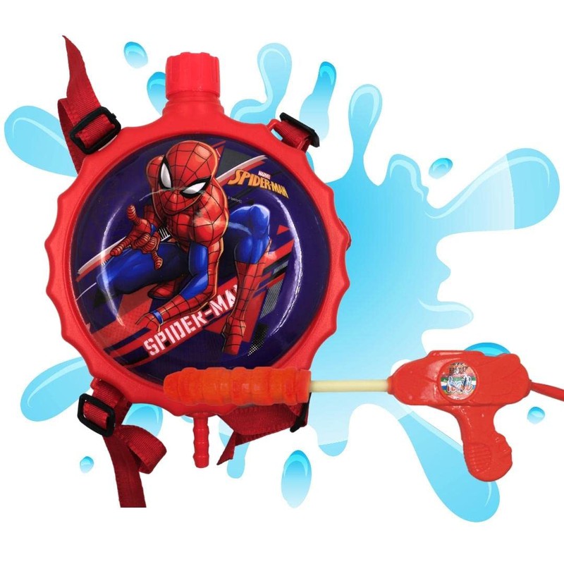 Holi Pichkari Water Blaster with Back Holding Tank Water Capacity 1 Liters |Spray Squirt Pistol Pump Water Play Toy | Spiderman