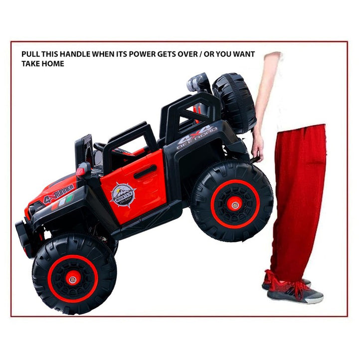 4x4 Battery Operated Electric Ride On Jeep | Motor for Steering | Remote Control | Red | COD Not Available