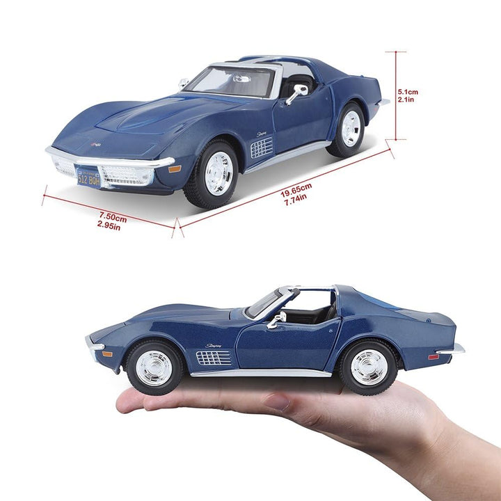 Maisto Original 1970 Corvette Licensed Diecast Car | 1:24 Scale Model (14 Years till Grown Ups)