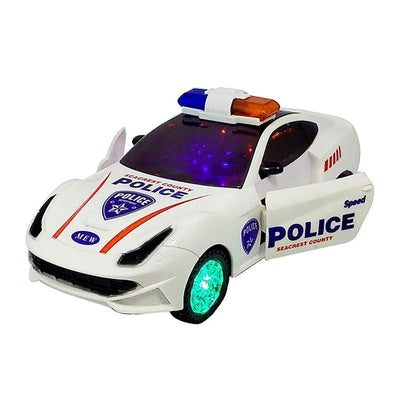 Bump and Go Police Car with Fun Flashing Light & Realistic Sounds  - Multicolor