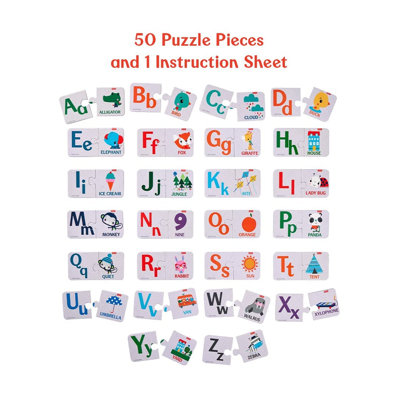 Fisher Price Fun with Alphabets Puzzles - 56 Pieces Alphabet Matching Puzzles for Kids (IC)