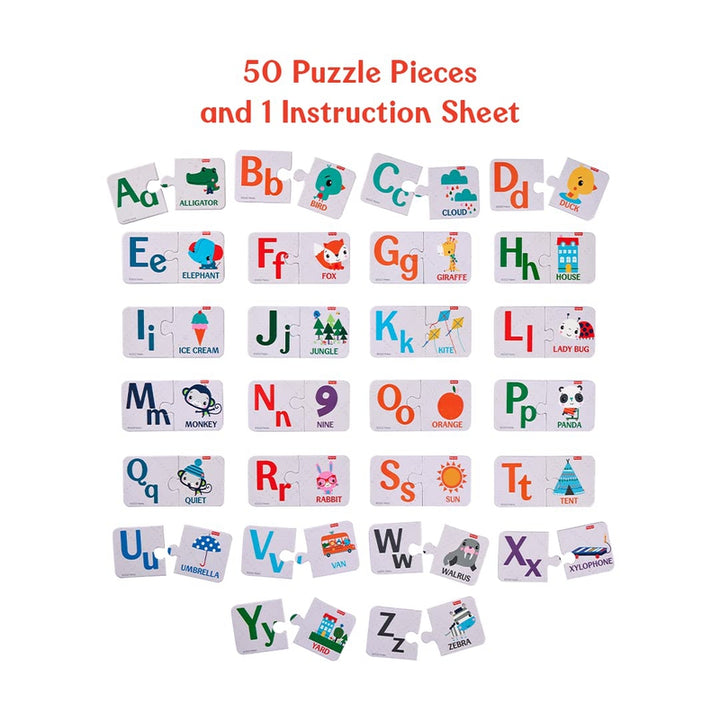 Fisher Price Fun with Alphabets Puzzles - 56 Pieces Alphabet Matching Puzzles for Kids (IC)