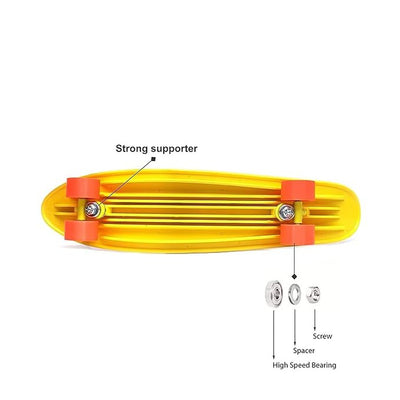 Magic Fiber Skateboard | Medium | 5-15 Years | Multicolor | Pack of 1 | (MYC)