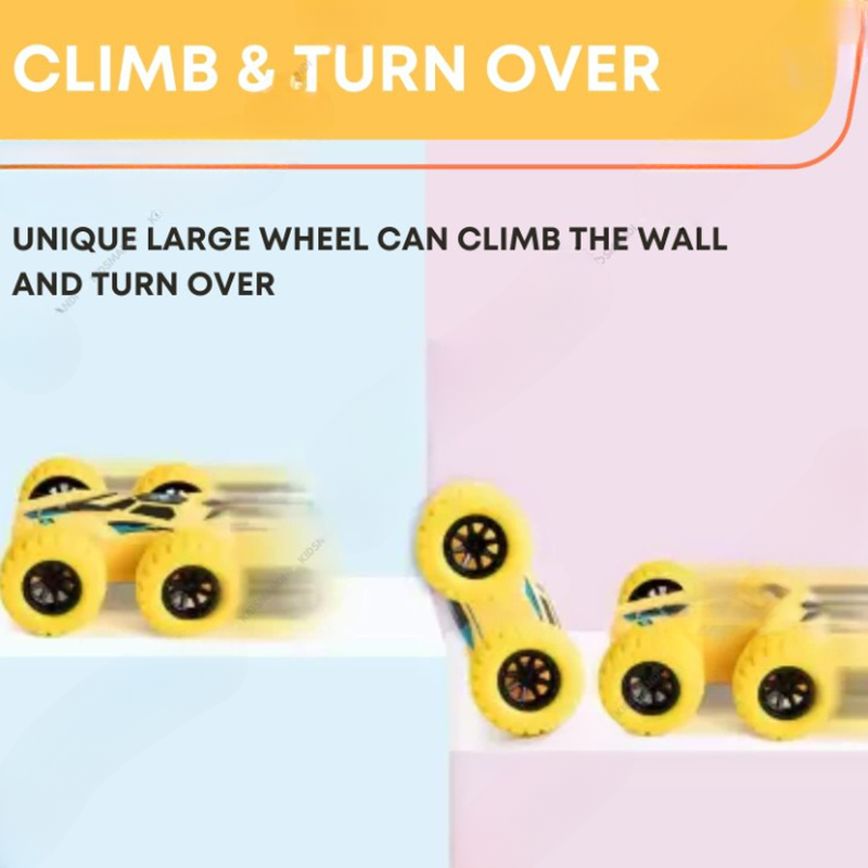 3D Tumbling Car Toy (Friction Powered Pull Back 360 Stunt Action)