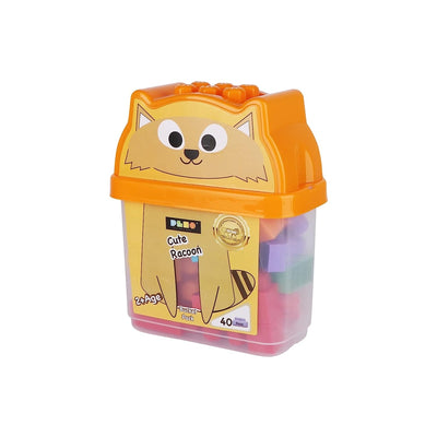 Building Blocks Bucket Pack - Cute Racoon (40 Pieces)