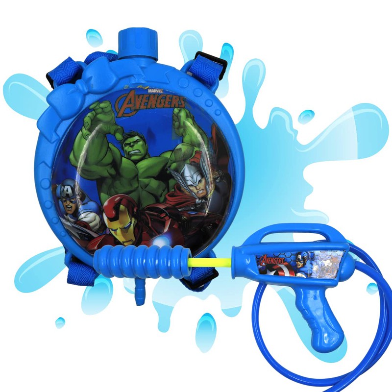 Holi Pichkari Water Blaster with Back Holding Tank Water Capacity 1 Liters | Spray Squirt Pistol Pump Water Play Toy | Avengers