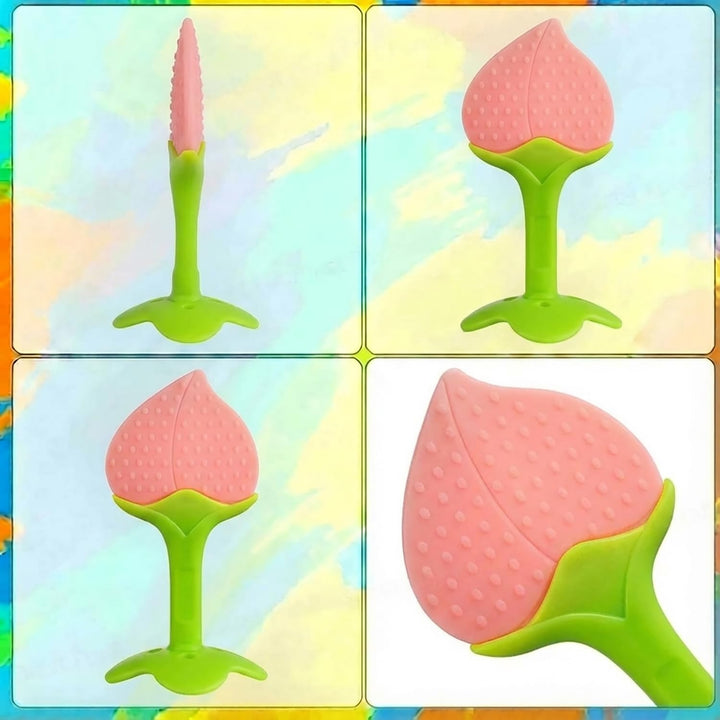 FunBlast Fruit Silicone Baby Teether | Food-Grade Soft Teething Toy for Infants & Toddlers