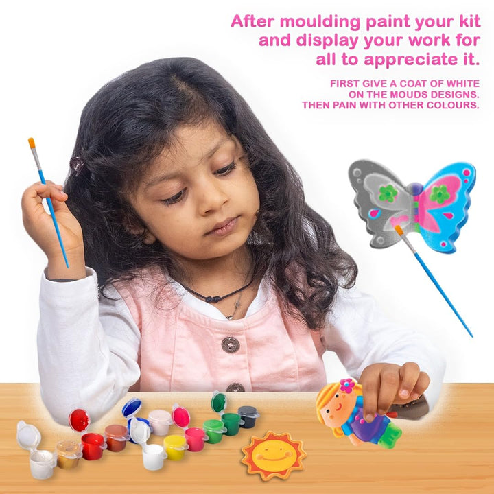 Ratna's Classic Fridge Magnets Mould & Paint Senior I 24 Moulds I DIY Art & Craft Kit