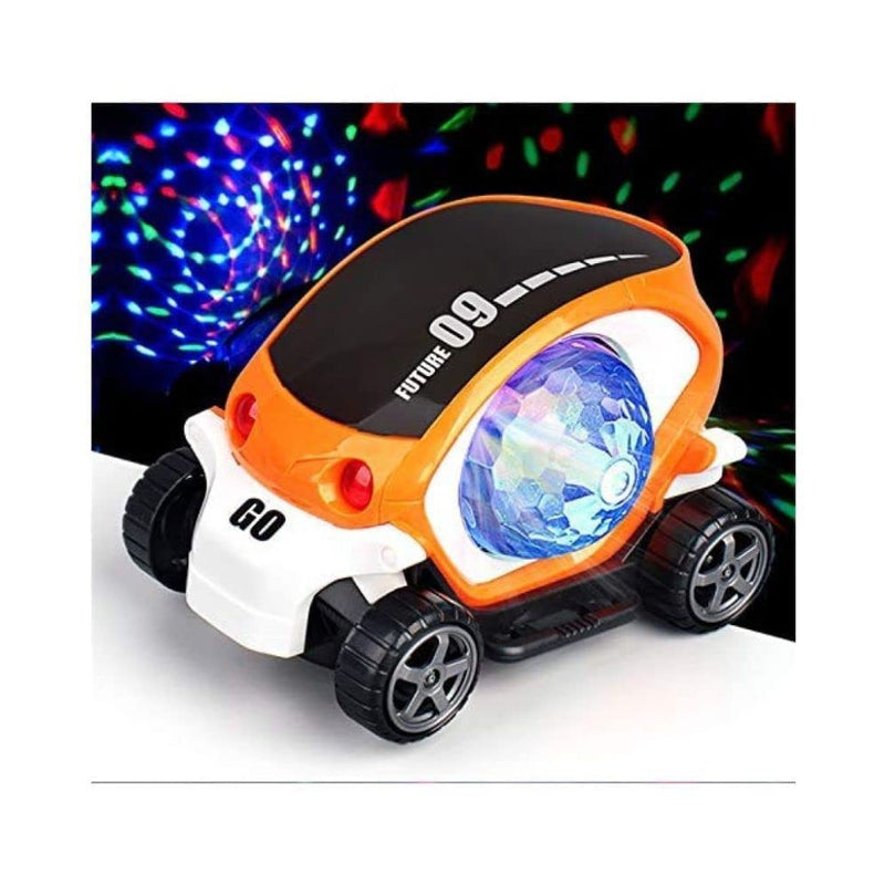 360 Degree Rotating Bump and Go India Toy Stunt Car Toy with 4D Lights & Sounds and Musical Car (Assorted Colours)