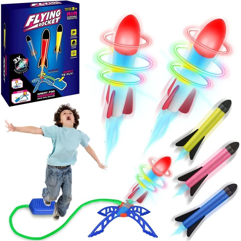 Flying Rocket Launcher Toy (3 LED Rocket)