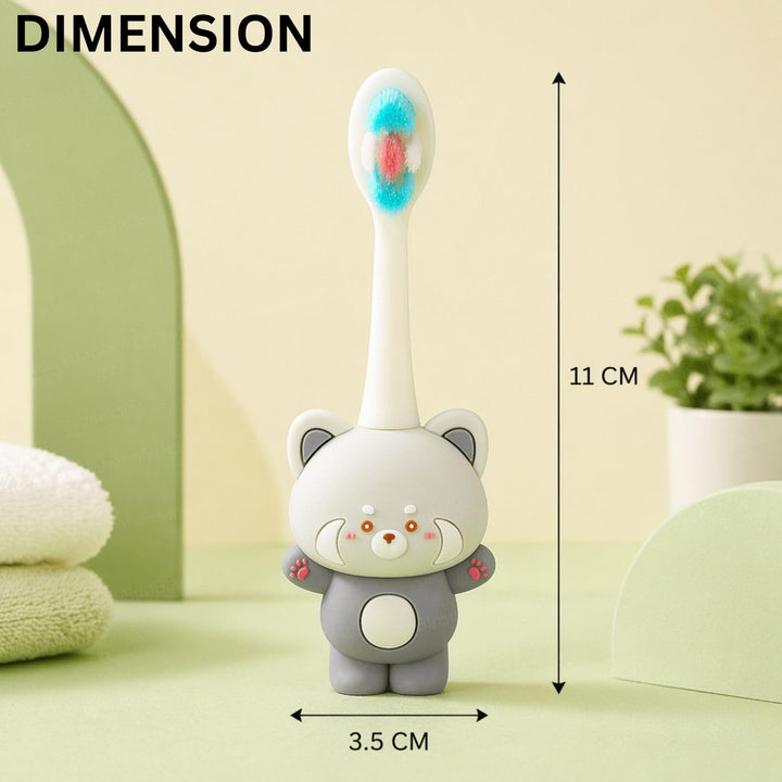 FunBlast Fox Kids Toothbrush | Extra Soft Microfiber Bristles Cartoon Animal Manual Toothbrush for Kids
