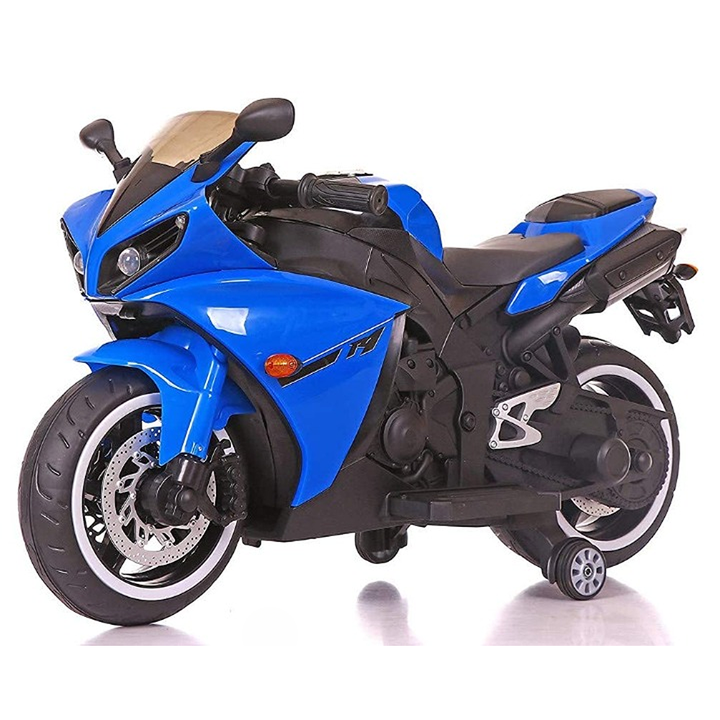 Blue Ride-On | Rechargeable Battery Operated | R3 Bike (COD Not Available)