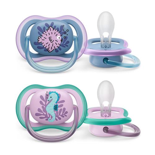 Philips Avent Ultra Air Pack of 2 Soother | Orthodontic & BPA Free (SCF085/61)
