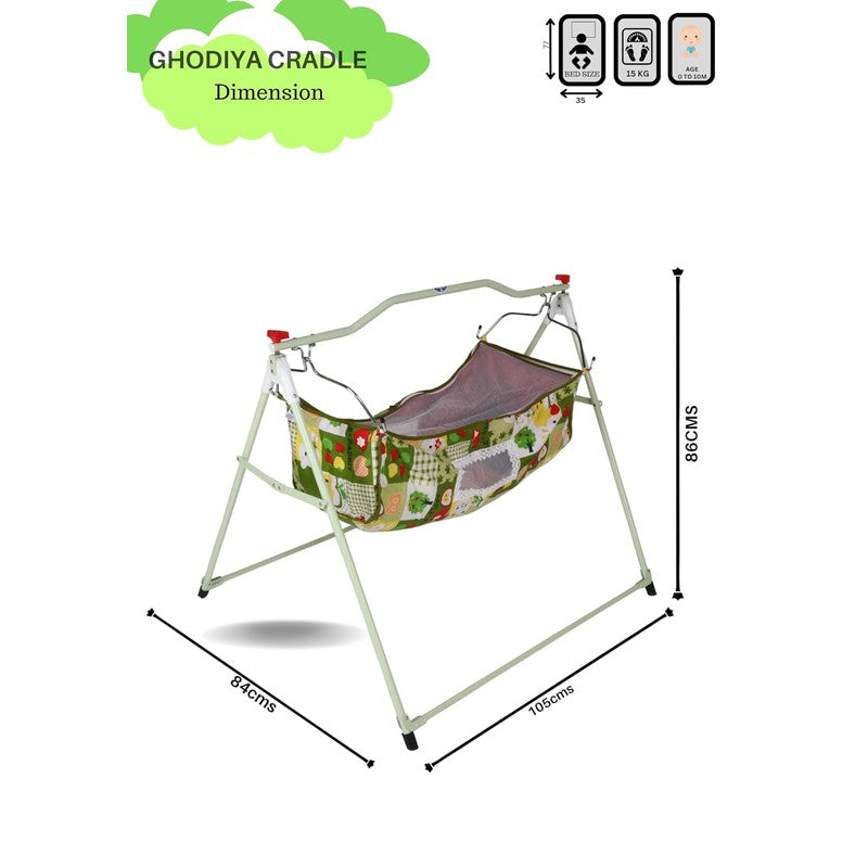 Ghodiya Cradle/Swing with Full Protective Net Cover for Toddlers