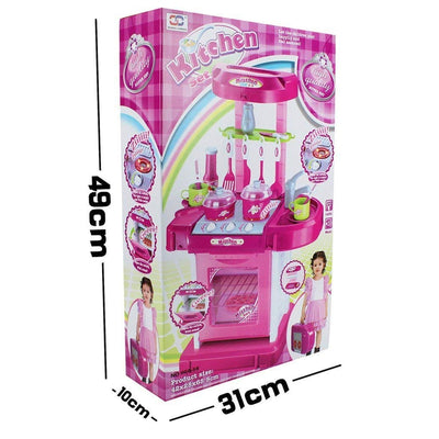 Luxury Battery Operated Kitchen Super Toy Set - Pink