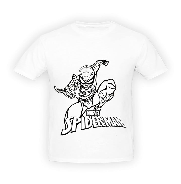 Ratna's Marvel Spiderman Theme Paint Your T-Shirt Kit - Free Size
