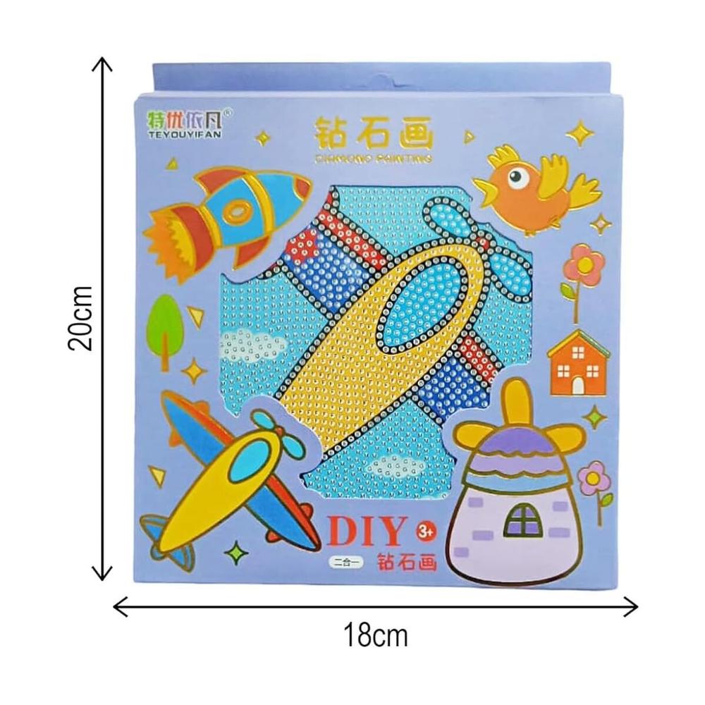 5D Diamond Art Painting Kit for Kids | Pre-Printed Canvas with Wooden Frame, Crystal Diamonds & Tools | Creative DIY Craft Kit
