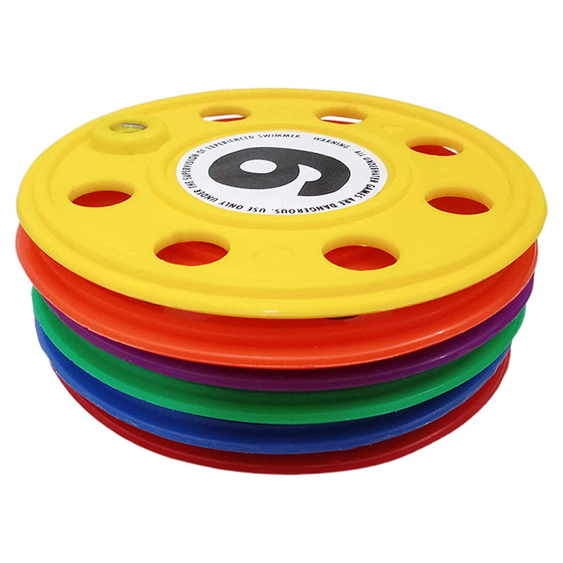 Fitfix Diving Discs with Numbers (Set of 6) | For Swimming Pool and Water Fun Activities