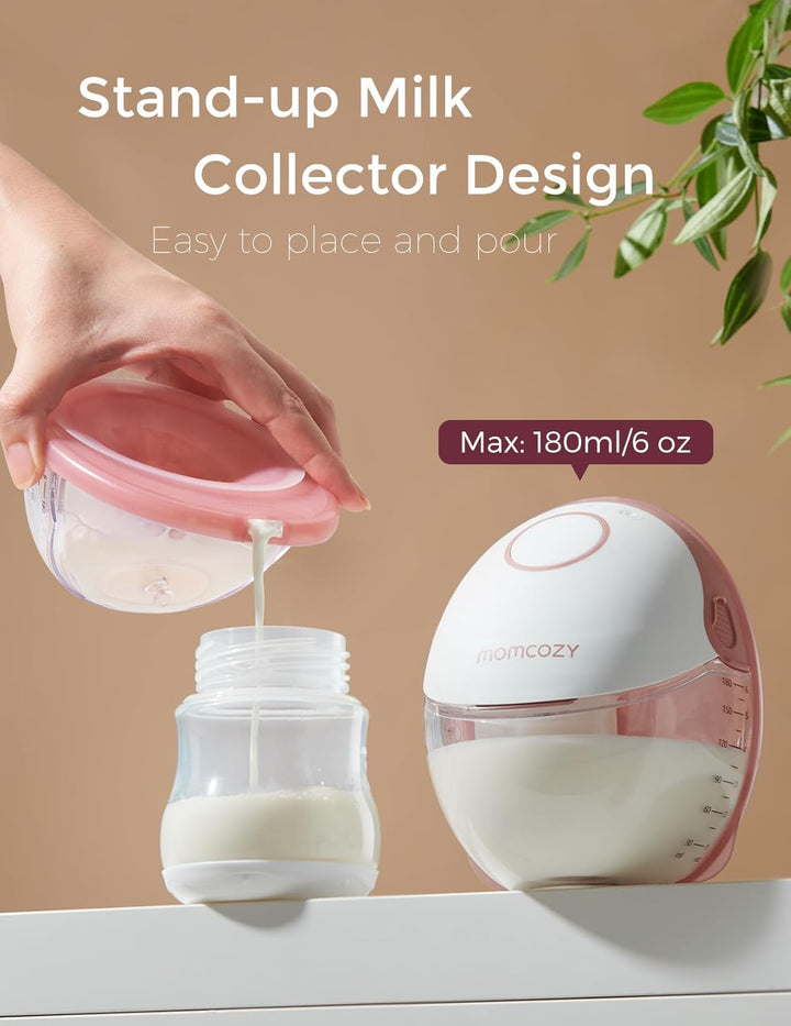 Momcozy M6 Mobile Style Hands-Free Slim Breast Pump | Discreet with 3 Modes & 9 Levels, 24mm