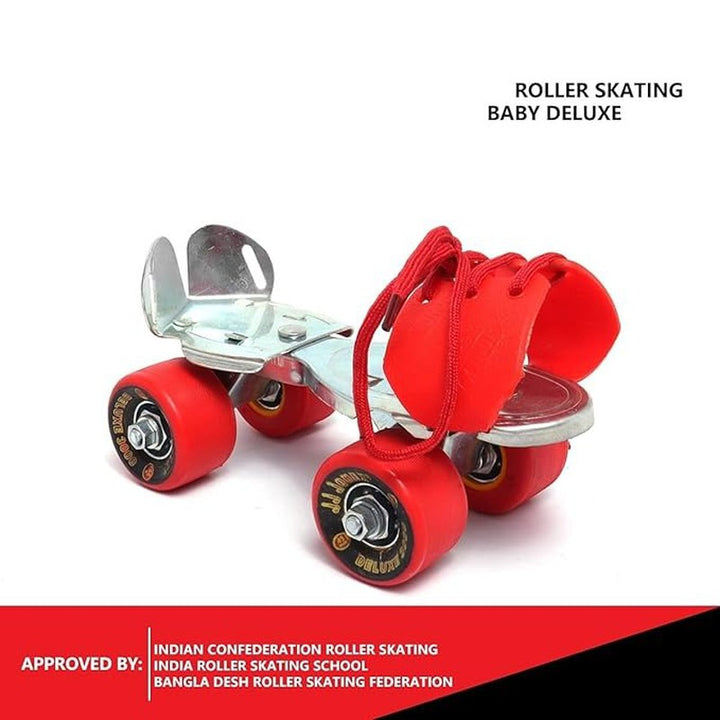 JJ Jonex Baby Bearing Adjustable Quad Roller Skates for Kids | 3-7 Years