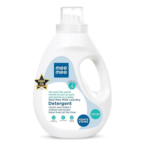Mee Mee Baby Liquid Detergent | Safe for Mother’s Hands & Baby’s Skin | Anti-Bacterial, Removes Stains & Odor, Hypoallergenic | Mild Scent- 1.5 L
