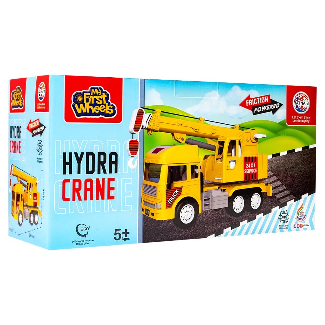 My First Wheels by Ratna Hydra Crane Toy | Plastic Construction Toy Vehicle