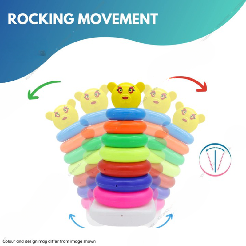 9 Pieces Colorful Stacking Ring Toys  (1-2 Years)